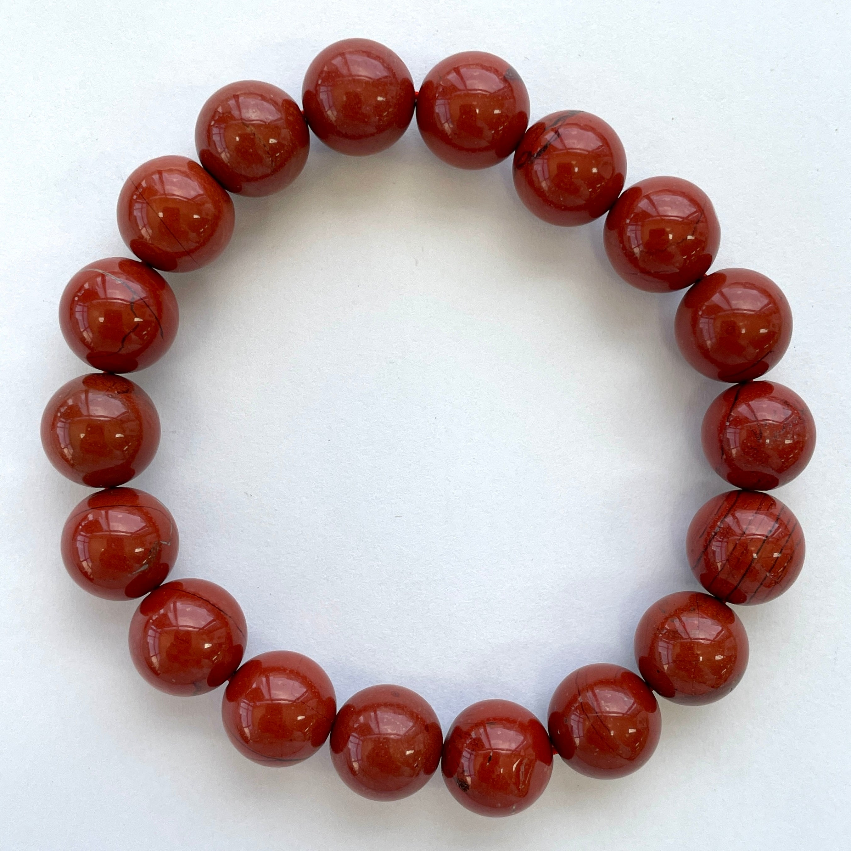 Red Jasper Beads Bracelet 10mm Red Jasper Beads Bracelet 10mm